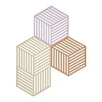 Zone Denmark Hexagon Onderzetter - Set van 3 - Lupine/Warm Sand/Light Terracotta - thumbnail