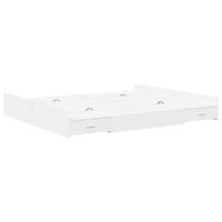 vidaXL Opbergbedframe Wit 200 x 200 cm Geengineerd hout en Spaanplaat
