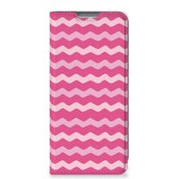 Xiaomi 12 | 12X Hoesje met Magneet Waves Pink - thumbnail