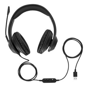 Targus AEH102GL hoofdtelefoon/headset Bedraad Hoofdband Oproepen/muziek USB Type-A Zwart