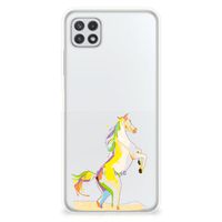 Samsung Galaxy A22 5G Telefoonhoesje met Naam Horse Color