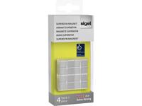 Sigel Magneet SuperDym C10 Extra-Strong Cube-Design (b x h x d) 20 x 10 x 20 mm dobbelsteen Zilver 4 stuk(s) GL705
