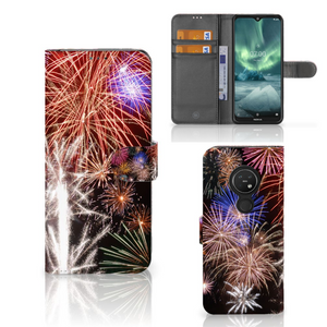 Nokia 7.2 | Nokia 6.2 Wallet Case met Pasjes Vuurwerk