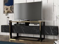 Tv-meubel BIANNO 160 cm zwart/goud - thumbnail