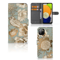 Hoesje voor Samsung Galaxy A03 Vintage Bird Flowers