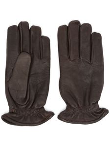 Orciani gants en cuir à empiècements élastiqués - Marron