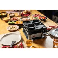 Solis 7910 Tafelgrill Raclette Gourmet voor 4 Personen Zwart/RVS