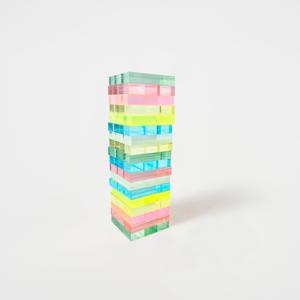 Spellen Lucite Mini Jenga Aurora