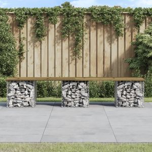 Tuinbank schanskorfontwerp 203x44x42 cm gempregneerd hout