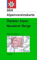 Wandelkaart 30/4 Alpenvereinskarte Ötztaler Alpen - Nauderer Berge | A - thumbnail