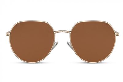 CWI zonnebril rechthoekig volledig omrand cat. 3 goud/bruin