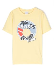 BOSS Kidswear t-shirt à logo imprimé - Jaune