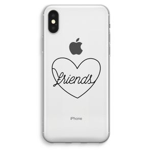 Friends heart black: iPhone XS Max Transparant Hoesje