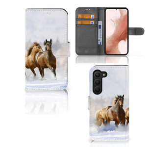 Samsung Galaxy S23 Telefoonhoesje met Pasjes Paarden