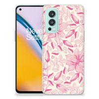 OnePlus Nord 2 5G TPU Case Pink Flowers - thumbnail