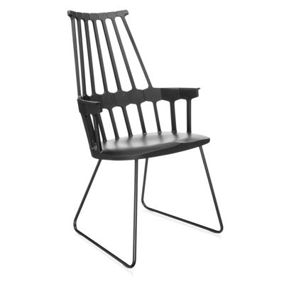 Kartell Comback Chair Sledebasis Zwart