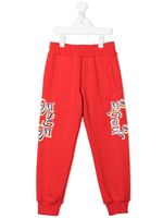 MSGM Kids pantalon de jogging à logo imprimé - Rouge - thumbnail