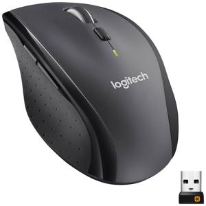 Logitech M705 Marathon Ergonomische muis Radiografisch Laser Zwart, Zilver 7 Toetsen 1000 dpi Ergonomisch