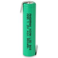 Ansmann, batteria Ni-MH LSD, testa piatta con etichette AAA 800mAh blue