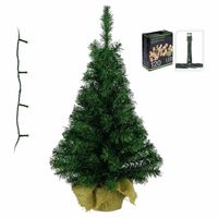 Volle kerstboom/kunstboom 75 cm inclusief warm witte verlichting