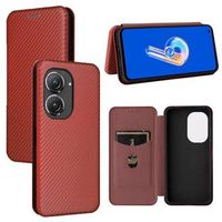 Asus Zenfone 9 Flip Case - Koolstofvezel - Bruin - thumbnail