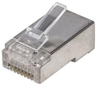 Intellinet Kabel Intellinet verpakking van 100 stuks Cat5e modulaire RJ45-stekkers STP 2-voudige klem voor gevlochten draad 100 stekkers per pot 790581