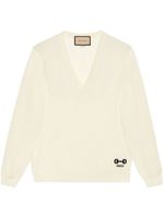 Gucci GG V-neck wool jumper - Blanc