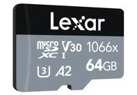 Lexar Professional 1066x microSDXC UHS-I Cards SILVER Series 64 GB Klasse 10