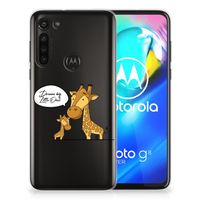 Motorola Moto G8 Power Telefoonhoesje met Naam Giraffe - thumbnail