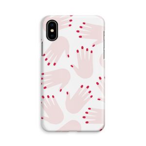 Hands pink: iPhone X Volledig Geprint Hoesje