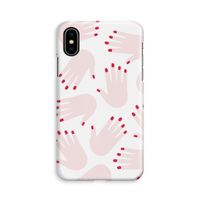 Hands pink: iPhone X Volledig Geprint Hoesje - thumbnail