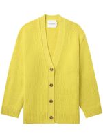 Closed cardigan boutonné à col v - Jaune