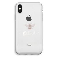 Be(e) kind: iPhone X Transparant Hoesje - thumbnail