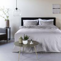 Presence Egyptisch Katoen Uni Lits-jumeaux XL (260 x 200/220 cm + 2 kussenslopen), Kleur: Grijs Dekbedovertrek