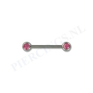 Tepelpiercing kristal roze