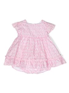 Versace Kids ensemble robe en coton à logo imprimé - Rose