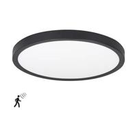 Highlight Plafondlamp Piatto Zwart Ø 30,5 cm incl. Bewegingssensor