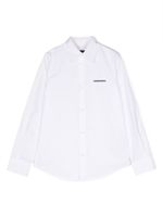 DSQUARED2 KIDS chemise boutonnée à logo imprimé - Blanc