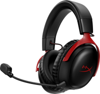 HyperX Cloud III Wireless Gaming Headset - Zwart/Rood(PC, PS5, PS4) - thumbnail