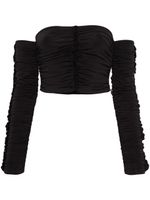 ROTATE BIRGER CHRISTENSEN gathered crop top - Noir - thumbnail