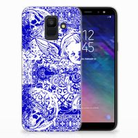 Silicone Back Case Samsung Galaxy A6 (2018) Angel Skull Blauw - thumbnail