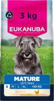 Eukanuba Hondenvoer Droog met verse kip voor kleine rassen, premium droogvoer voor wat oudere honden, 3 kg