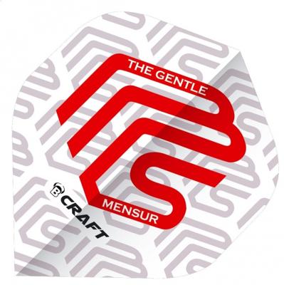 Bull's B-Craft The Gentle flights wit/rood 3 stuks