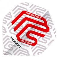 Bull's B-Craft The Gentle flights wit/rood 3 stuks