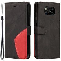 Bi-Color Series Xiaomi Poco X3 Pro/X3 NFC Wallet Case - Zwart - thumbnail