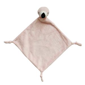 Nature Planet Knuffeldoekje tuttel roze flamingo - 40 cm - baby kraamcadeau