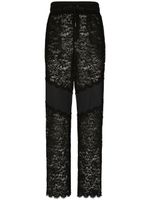 Dolce & Gabbana pantalon de jogging en dentelle Cordonetto - Noir - thumbnail