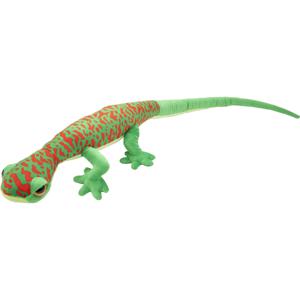 Nature Planet Knuffeldier Gekko Hagedis - pluche stof - premium knuffels - groen/rood - 112 cm   -