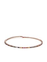 Suzanne Kalan collier ras-de-cou Rainbow en or rose 18ct orné de diamants et de saphir