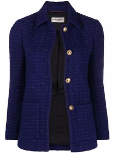 Saint Laurent blazer cintré en tweed - Bleu